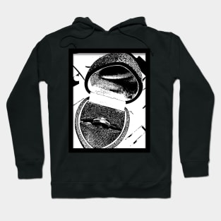 Black and white wedding ring design Hoodie